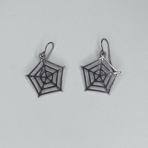 Spider Web Earrings - Picture 1 of 2